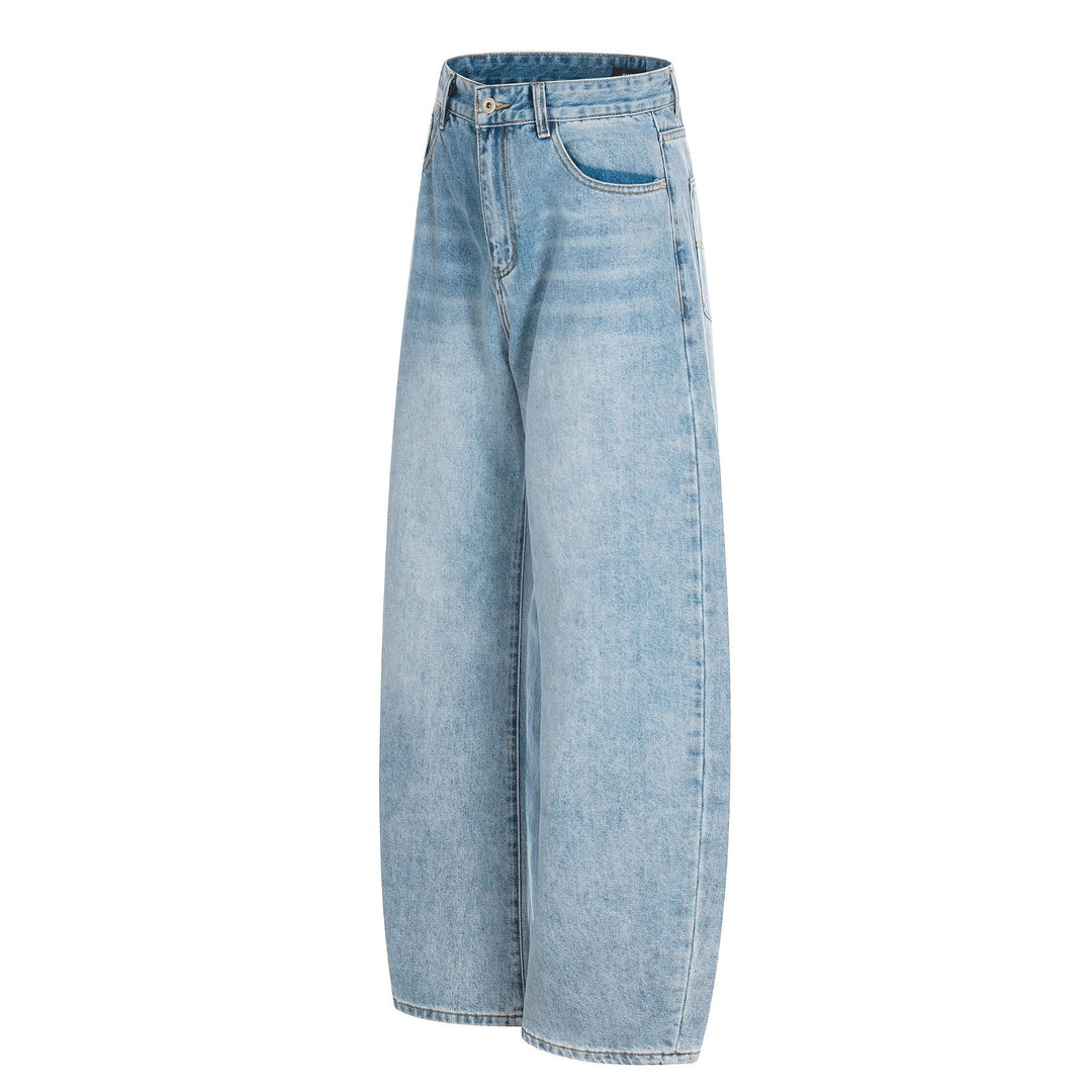 Damen Weite Cropped-Denim-Culotte mit hoher Taille und Fünf‑Taschen‑Details Shop Nory