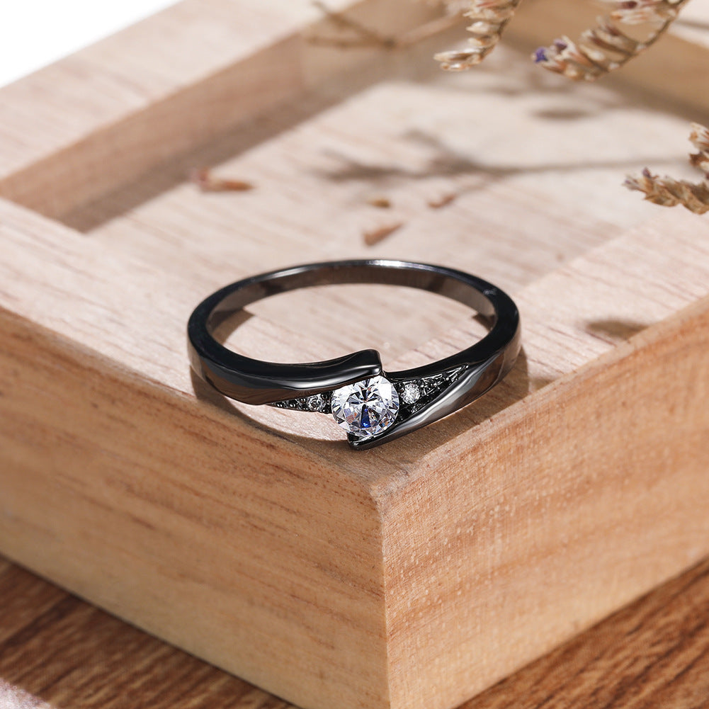 Damen Ring mit funkelndem Zirkonia und modernem Design Shop Nory