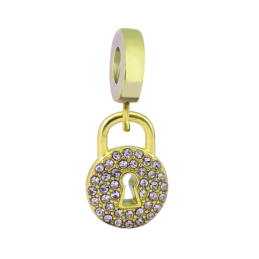 Verspielter Kaktus-Charm Anhänger mit Emaille und Strass