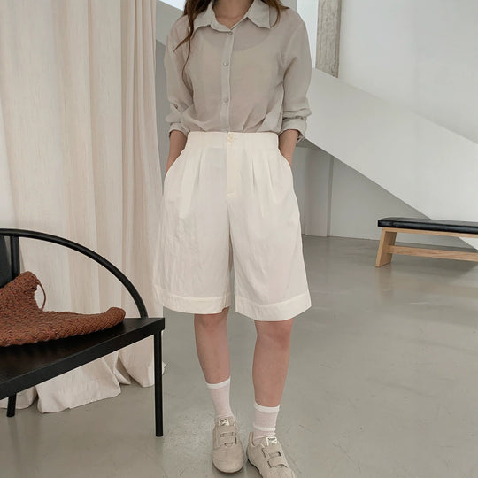 Damen Weite Leinen-Culotte Shop Nory