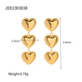 Damen Ohrhänger mit herzförmigem Design aus hypoallergenem Edelstahl Shop Nory
