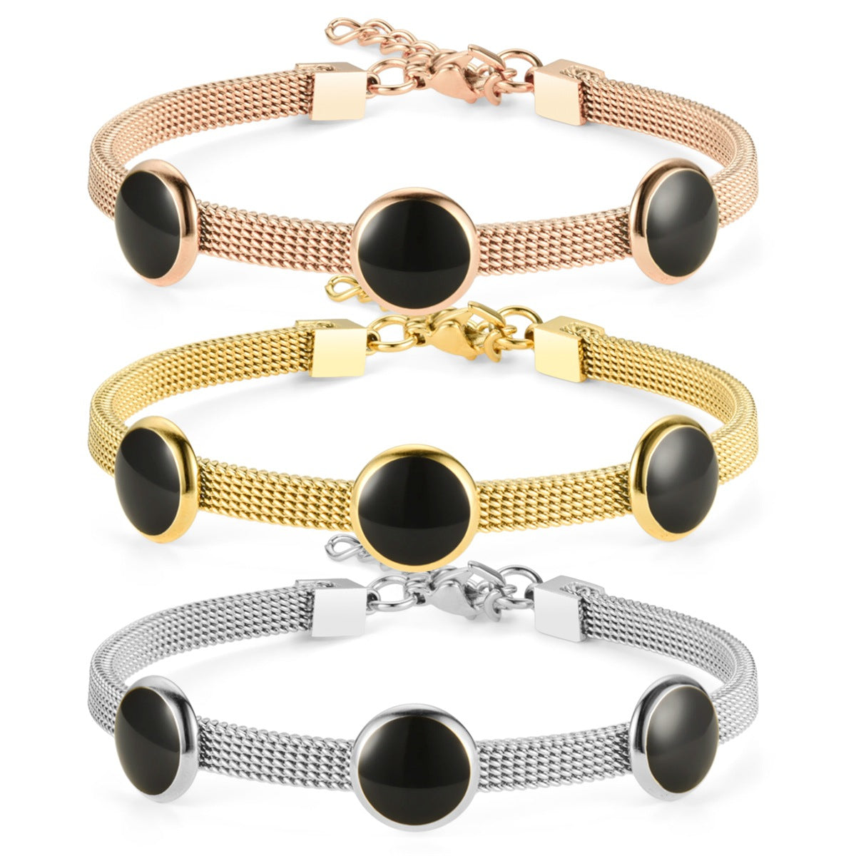 Damen eleganter Mesh-Armband mit innovativen Einsätzen Shop Nory
