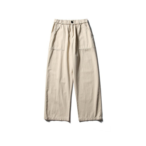 Damen Weite Utility-Cargohose mit elastischem Bund und aufgesetzten Fronttaschen Shop Nory