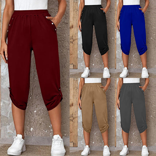 Damen Sportliche Jersey-Hosen