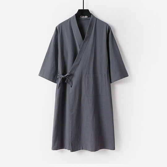 Damen Kimono-Wickelkleid mit Bindegürtel und aufgesetzten Taschen Shop Nory