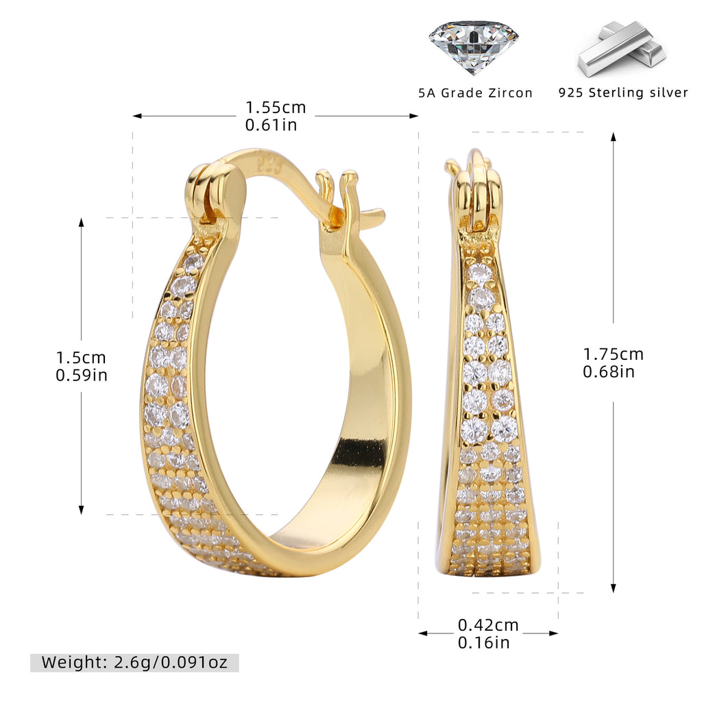 Damen Ohrhänger mit luxuriösem Zirkonbesatz und hochwertigem 925 Sterling Silber Shop Nory