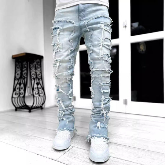 Herren modische Zerrissene Skinny Jeans im lässigen Street-Style