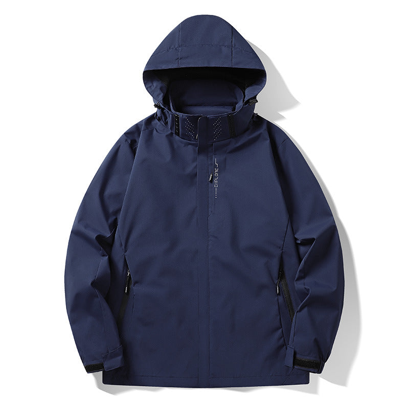 Herren Wasser- und winddichte technische Kapuzen-Outdoorjacke mit verschweißten Nähten und atmungsaktivem Futter Shop Nory