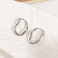 Damen Skulpturale Silber Creolen Ohrringe Shop Nory