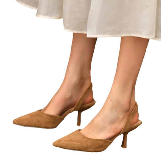 Damen Slingback-Pumps mit spitzem Zehenbereich und rutschfester Sohle