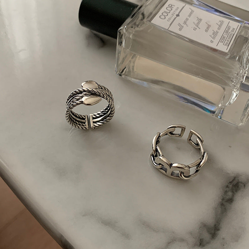 Damenring mit modernem Kettendesign Shop Nory