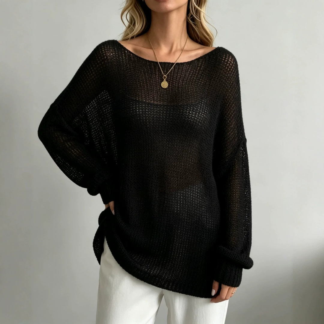 Damen Oversize Strickpullover mit transparentem Mohair‑Effekt Shop Nory