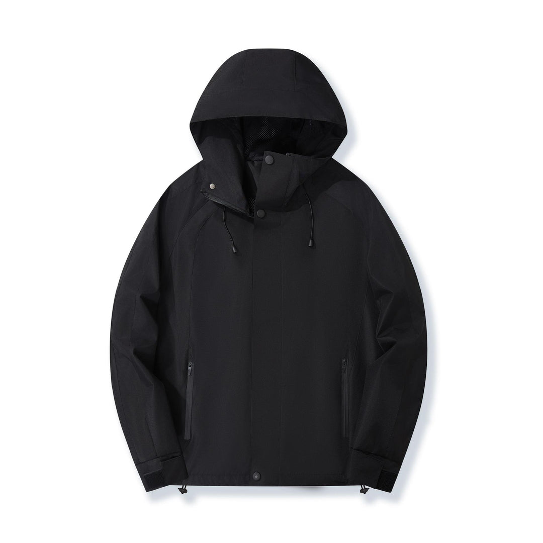 Damen Leichte Kapuzen-Regenjacke mit Kontraststreifen und Mesh‑Futter Shop Nory