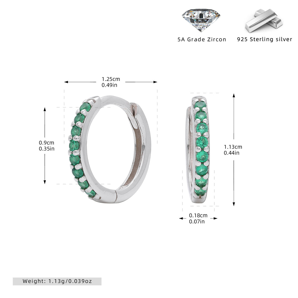 Damen Ohrcreolen mit funkelnden Zirkonsteinen aus hochwertigem 925 Sterling Silber Shop Nory