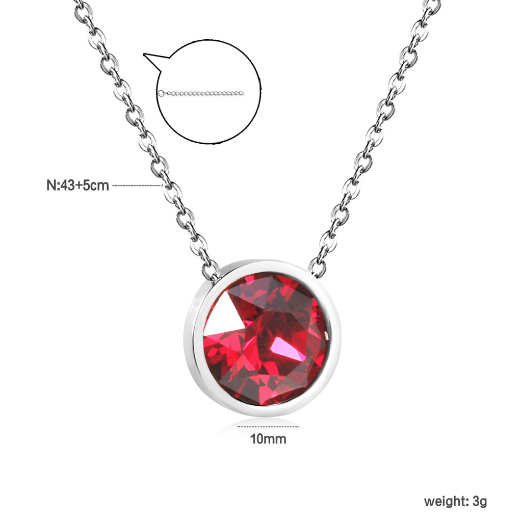 Damen Halskette mit funkelndem Kristallanhänger und eleganter Gliederkette Shop Nory
