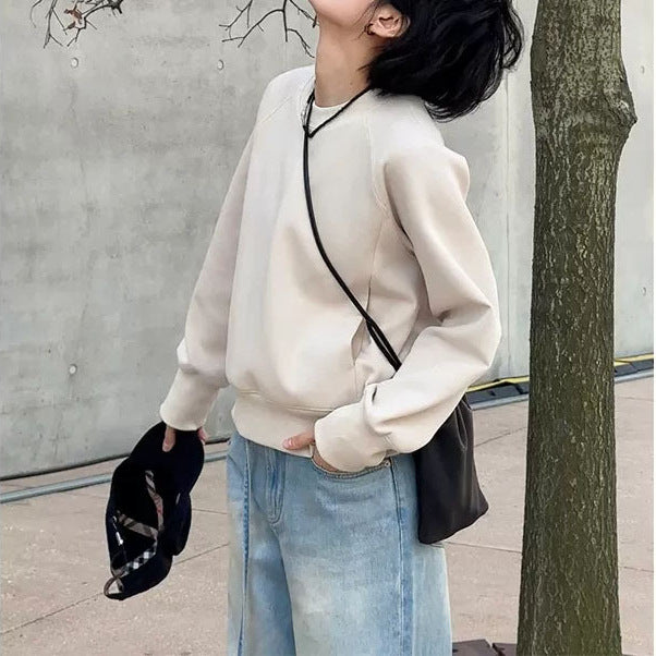 Damen Bequemer Sweatshirt mit raglan Ärmel Shop Nory