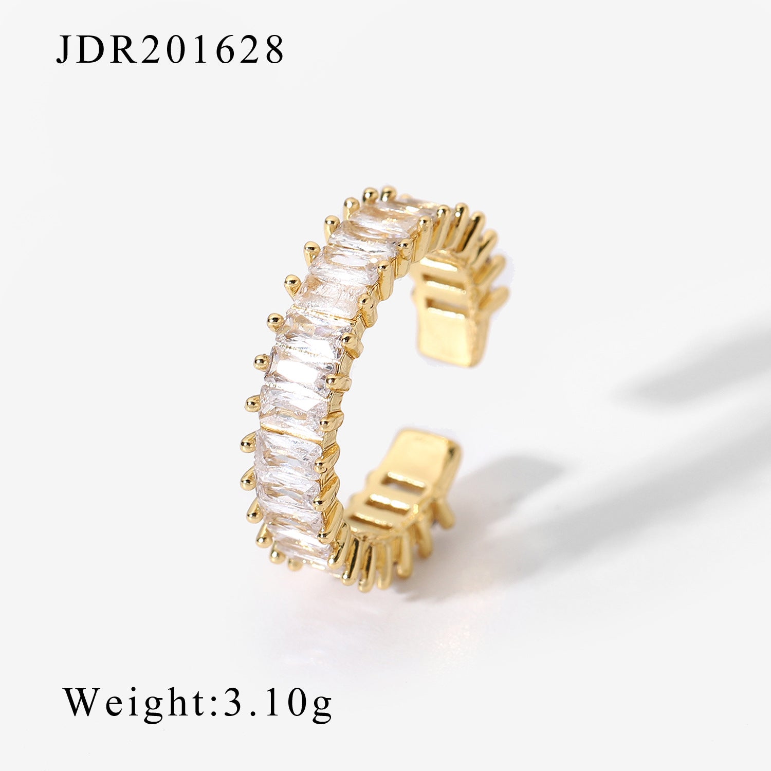Damen Offener Ring mit funkelndem Zirkonia und elegantem Design Shop Nory