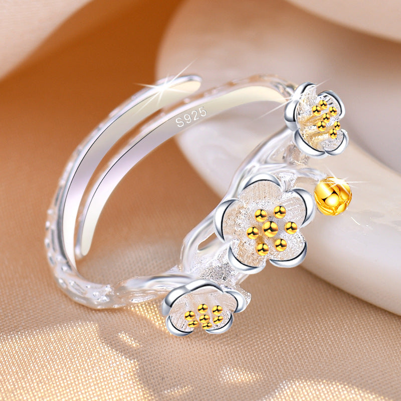 Damenring mit kunstvollem Blumenmuster und elegantem Zirkonia-Besatz Shop Nory