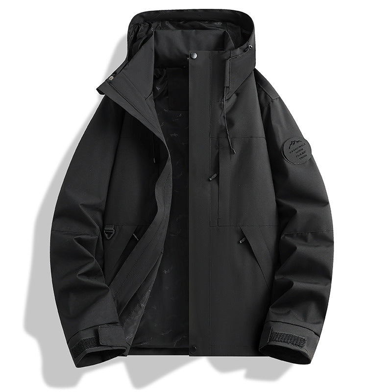 Herren Wasser- und Winddichte Softshell-Outdoorjacke mit verstellbarer Kapuze Shop Nory