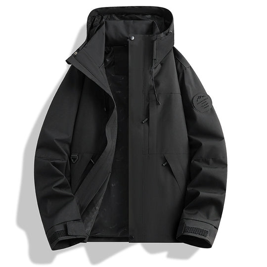Herren Wasser- und Winddichte Softshell-Outdoorjacke mit verstellbarer Kapuze Shop Nory