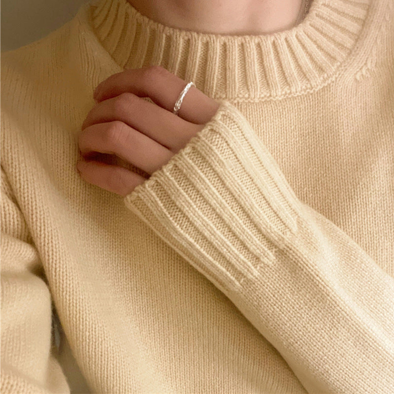 Damen Offener Ring mit strukturiertem Oberflächendesign Shop Nory