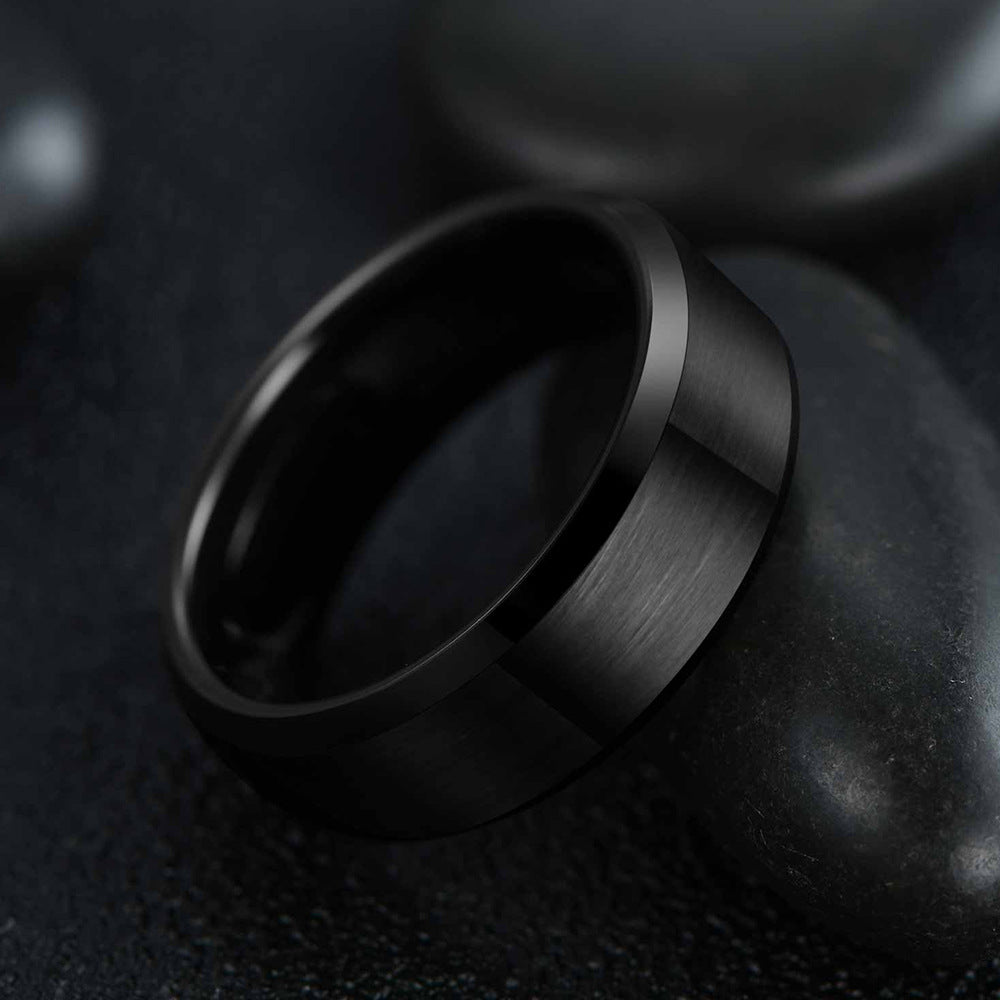 Herren Ring aus hochwertigem Titan mit modernem, satiniertem Design Shop Nory
