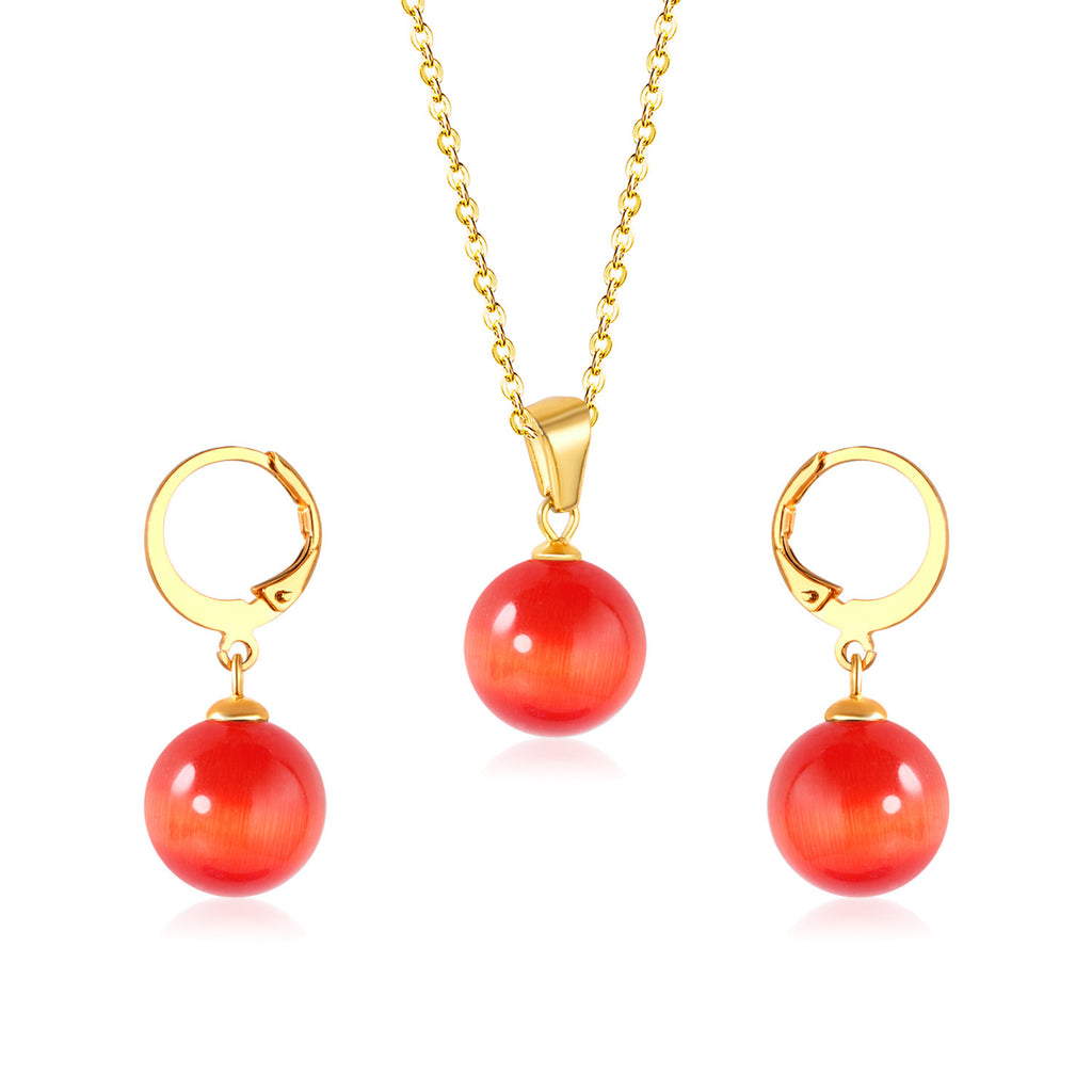 Damen Schmuckset mit eleganten Perlenanhängern Shop Nory