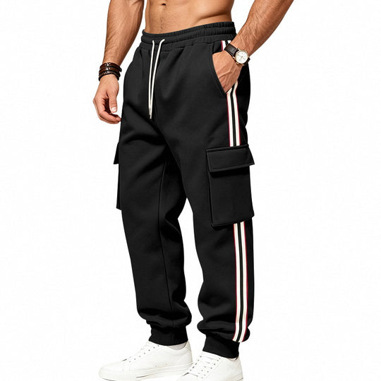 Herren Cargo-Jogginghose mit Cargo-Taschen und seitlichen Kontraststreifen Shop Nory