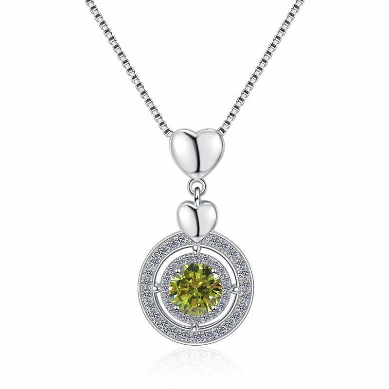 Damen Halskette mit herzförmigem Anhänger und funkelndem Kristalldesign Shop Nory