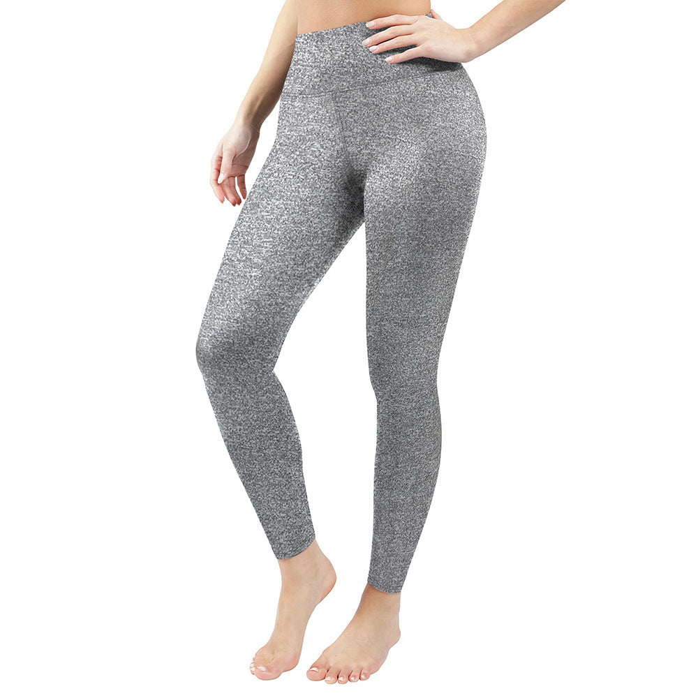 Damen Figurformende High‑Waist Leggings aus meliertem Power‑Stretch mit breitem Komfortbund Shopy Nory