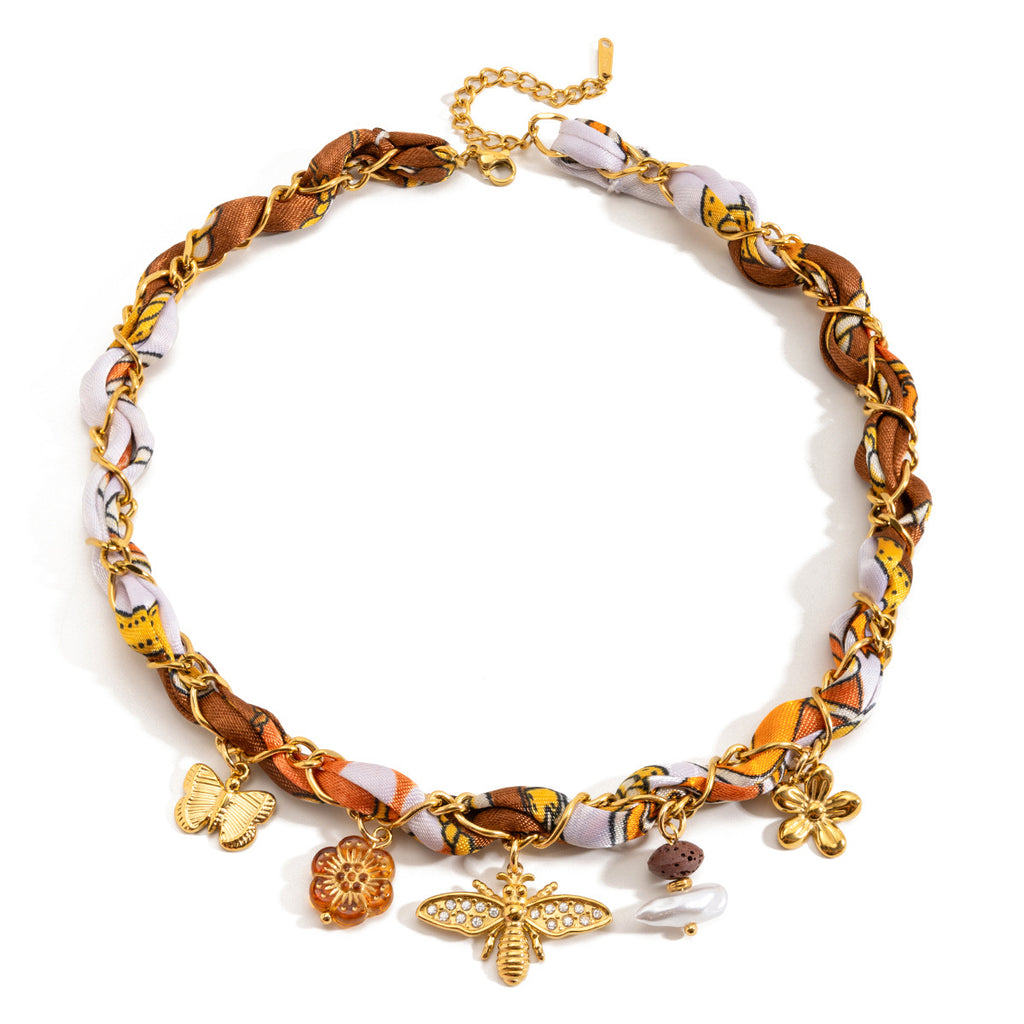 Damen Halskette mit bunten Charms und wasserdichten Eigenschaften Shop Nory