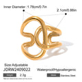 Damen Offener Ring mit modernem Design aus hypoallergenem Edelstahl Shop Nory