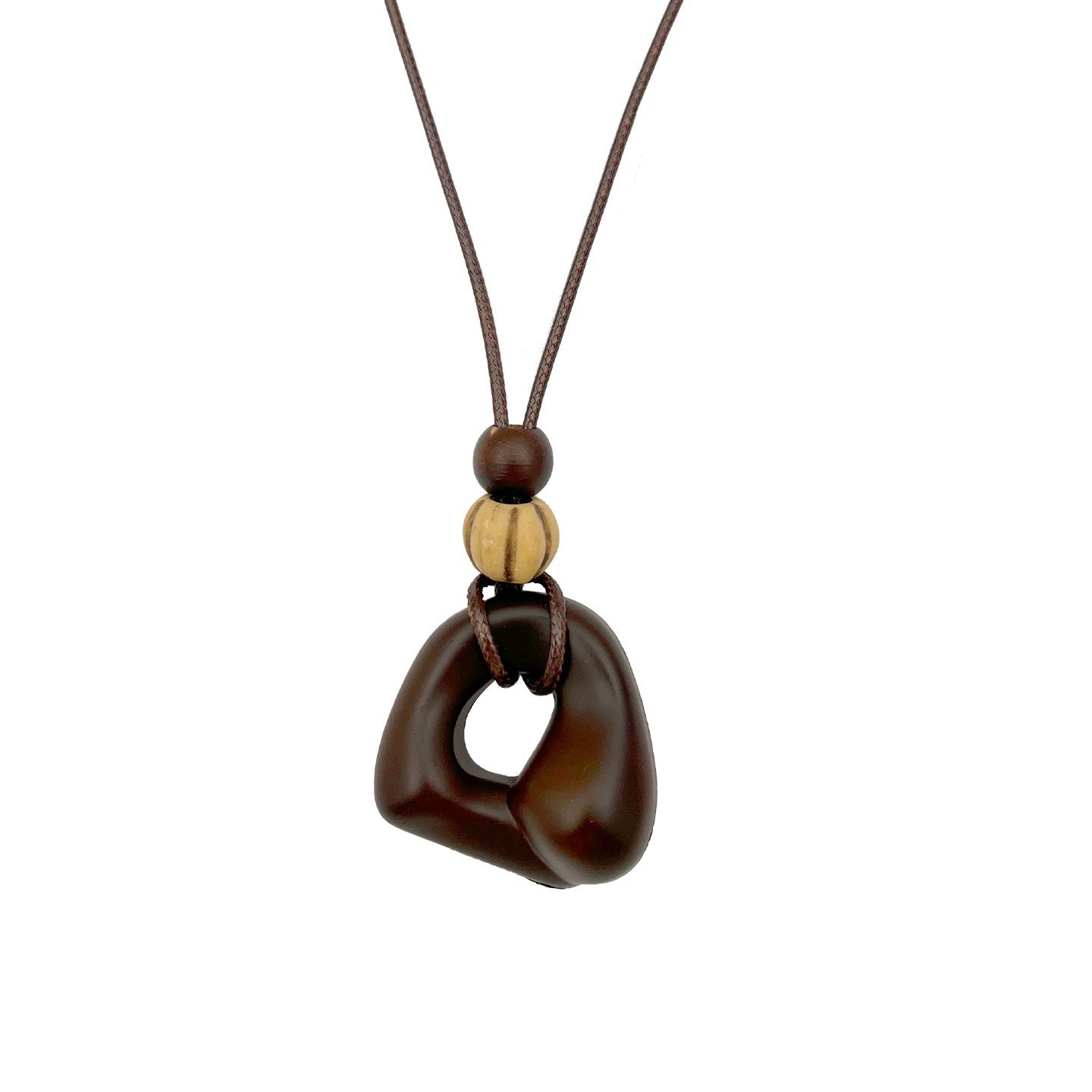 Damen Handgefertigte Holz-Halskette mit einzigartigem Pendelanhänger Shop Nory