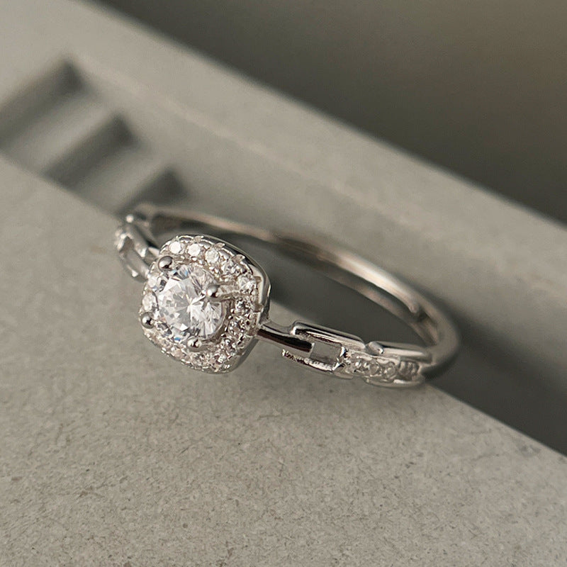 Damen zierlicher Ring mit funkelndem Zirkonia-Besatz Shop Nory