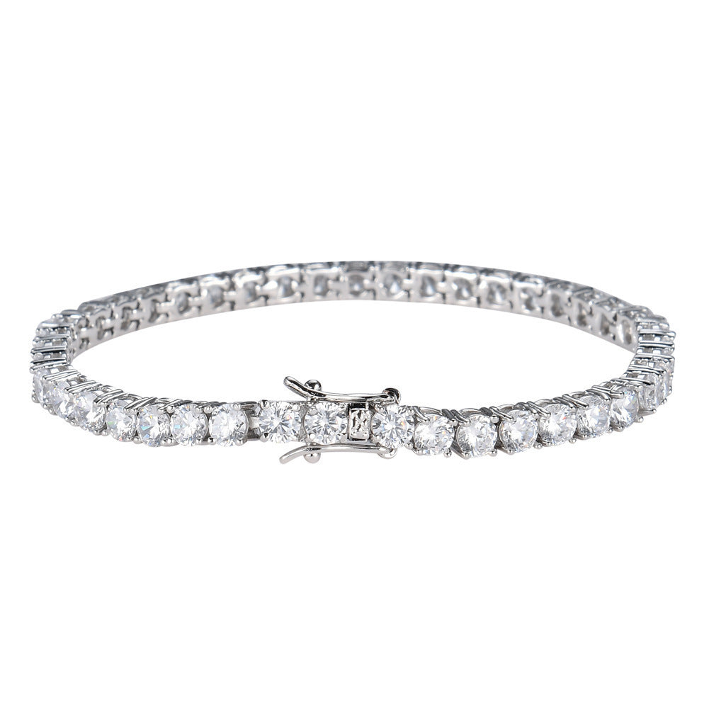Elegantes Tennisarmband Mehrreihig mit Funkelnden Zirkonia und Sicherer Steckschließe