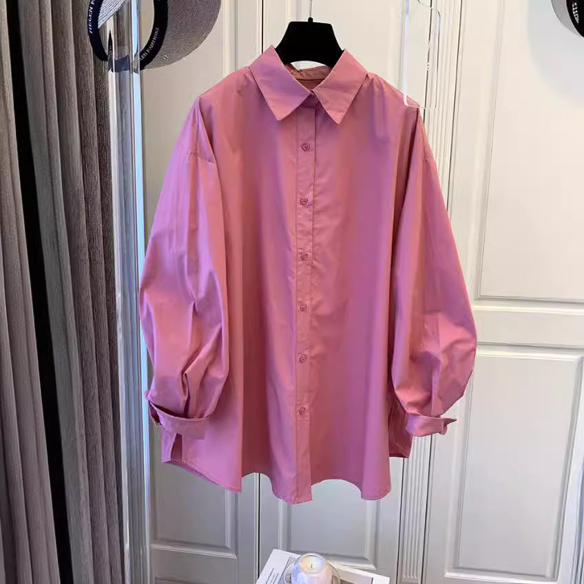 Damen Lässige Baumwollbluse mit Puffärmeln Shop Nory