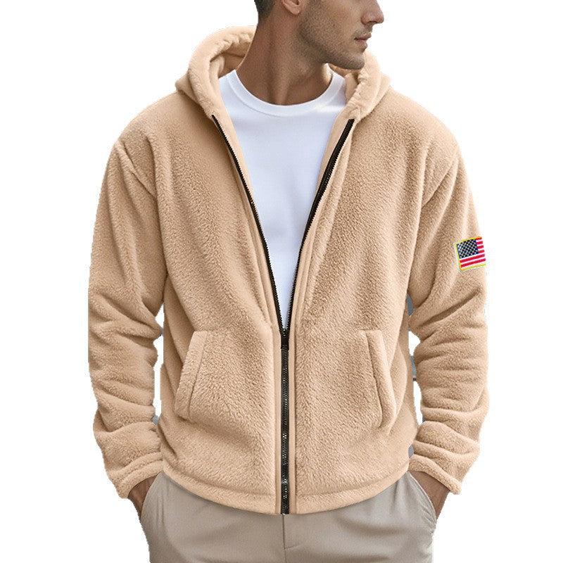Herren gemütlicher Kapuzenpullover aus weichem Fleece mit bequemem Schnitt Shopnory