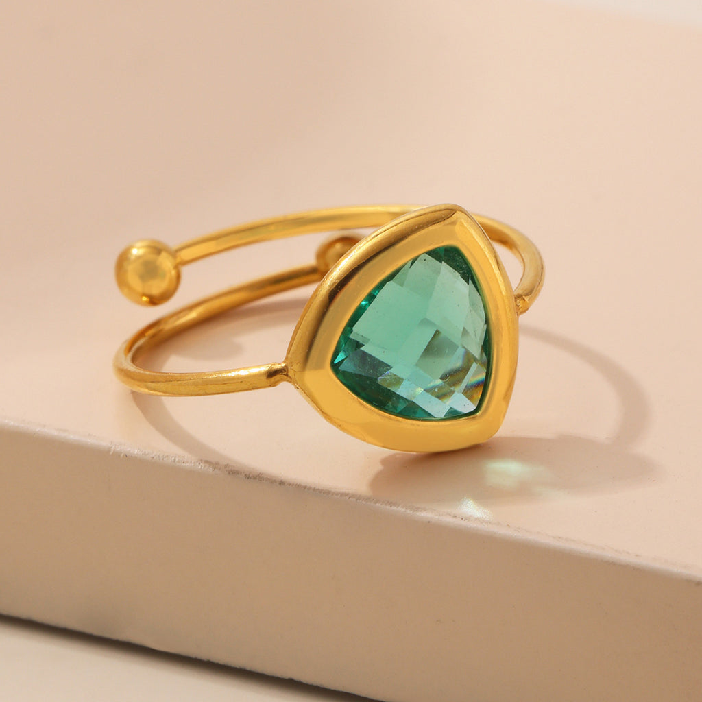 Damenring mit antikem, facettiertem Glas und elegantem Design Shop Nory