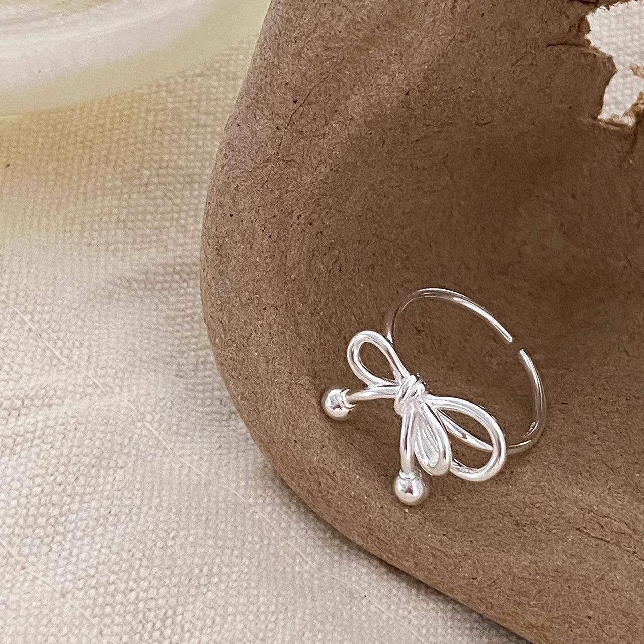Damen filigraner und eleganter Silberring Shop Nory