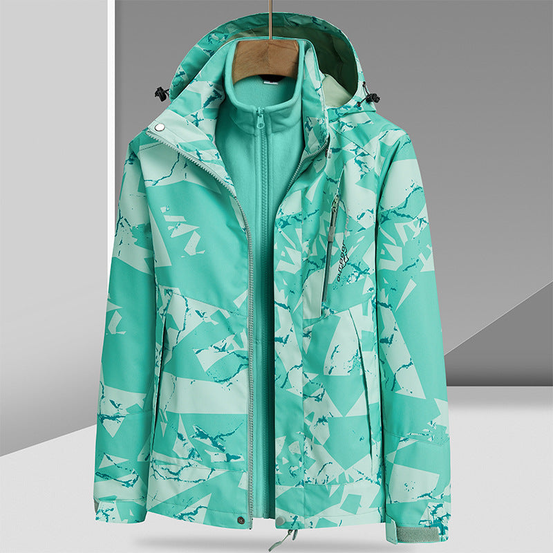 Herren Wasserabweisende Outdoor-Jacke mit integrierter Fleece-Innenjacke Shop Nory
