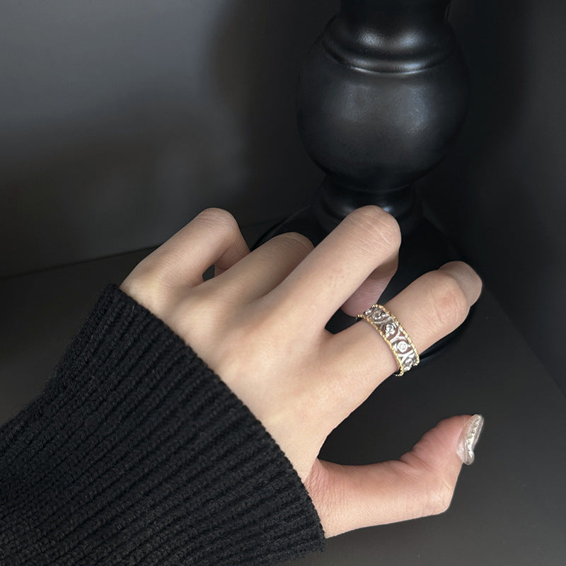 Damenring mit ovalem Kristall und minimalistischem Design Shop Nory