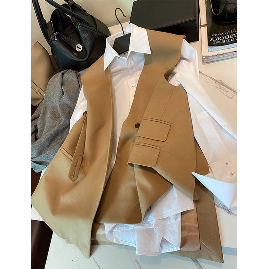 Damen Modische Weste mit Hemd Shop Nory
