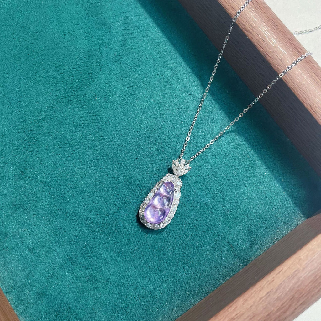 Damen Halskette mit eleganten tropfenförmigen Anhänger und funkelnden Zirkonia Shop Nory