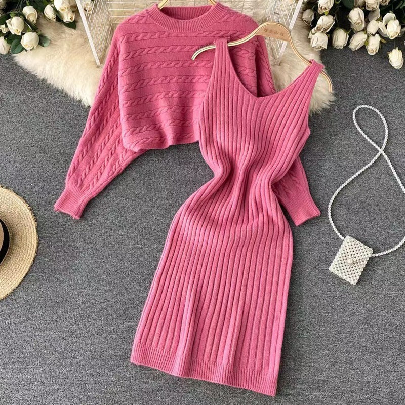 Damen Strickkleid- und Pullover-Set Shop Nory