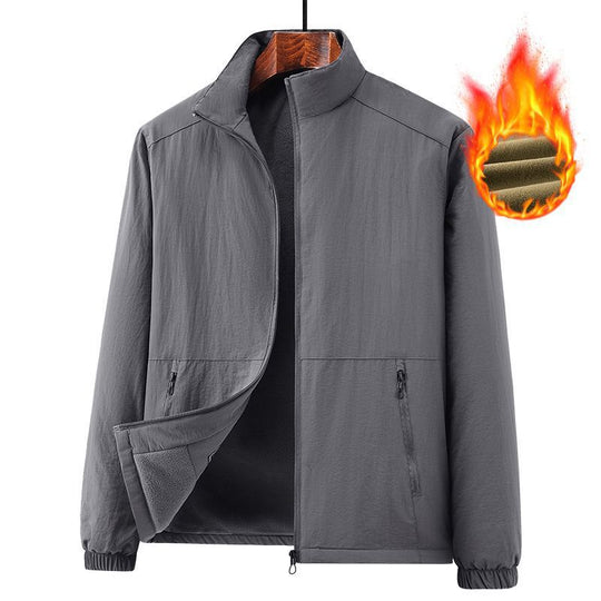 Herren Leichte windabweisende Fleecejacke mit Stehkragen und Reißverschlusstaschen Shop Nory