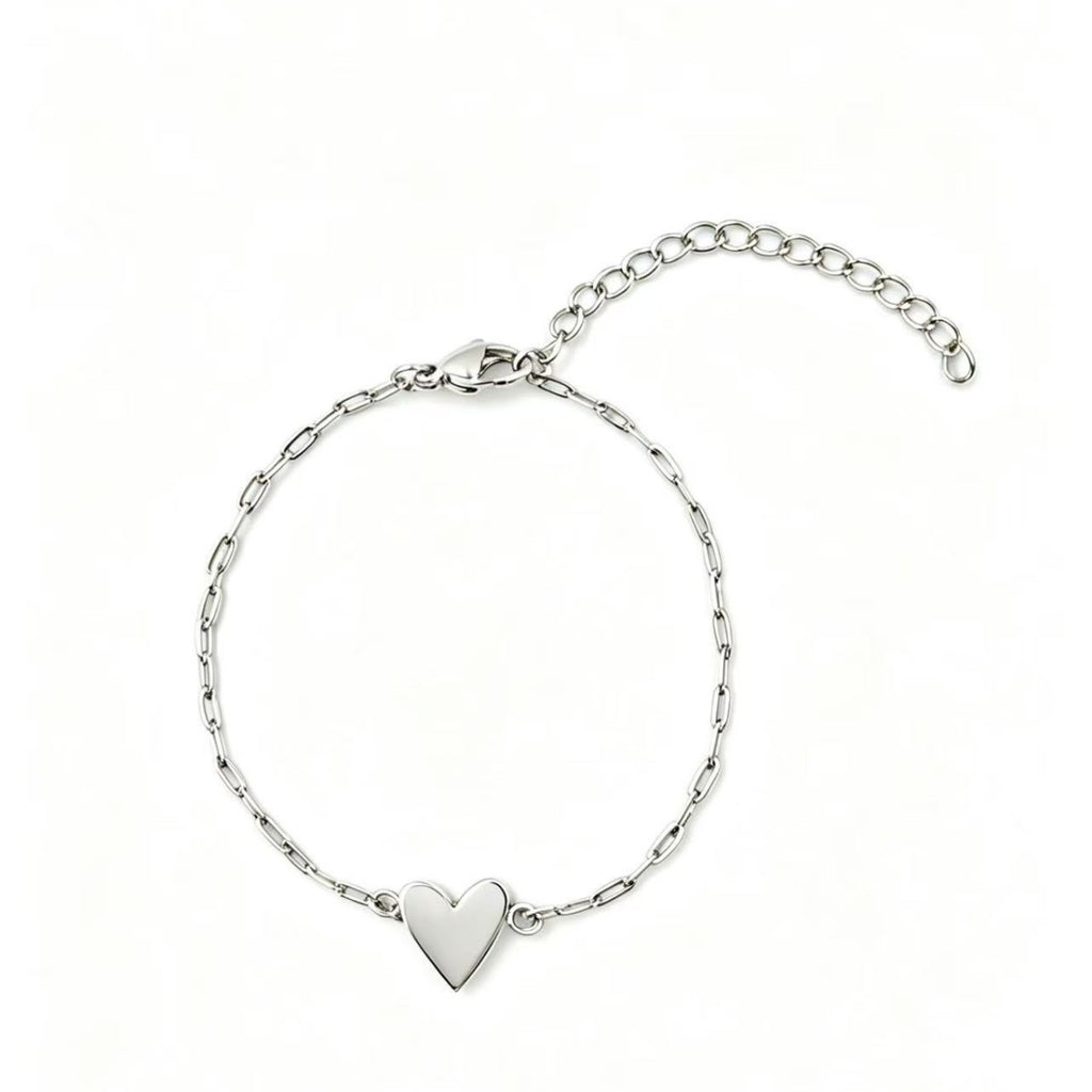 Damen Fußkettchen mit romantischem Herzanhänger aus hochwertigem Edelstahl Shop Nory