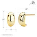 Damen Ohrstecker mit moderner, geschwungener Silhouette aus 925 Sterling Silber Shop Nory