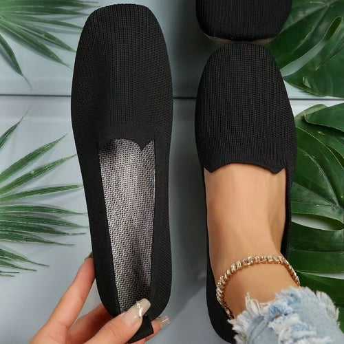 Damen Atmungsaktive Slip-On Ballerinas mit feinem Netzdesign