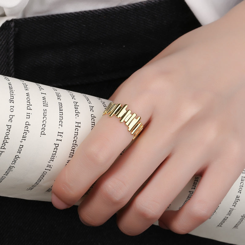 Damen Offener Ring mit modernem, geometrischem Design Shop Nory