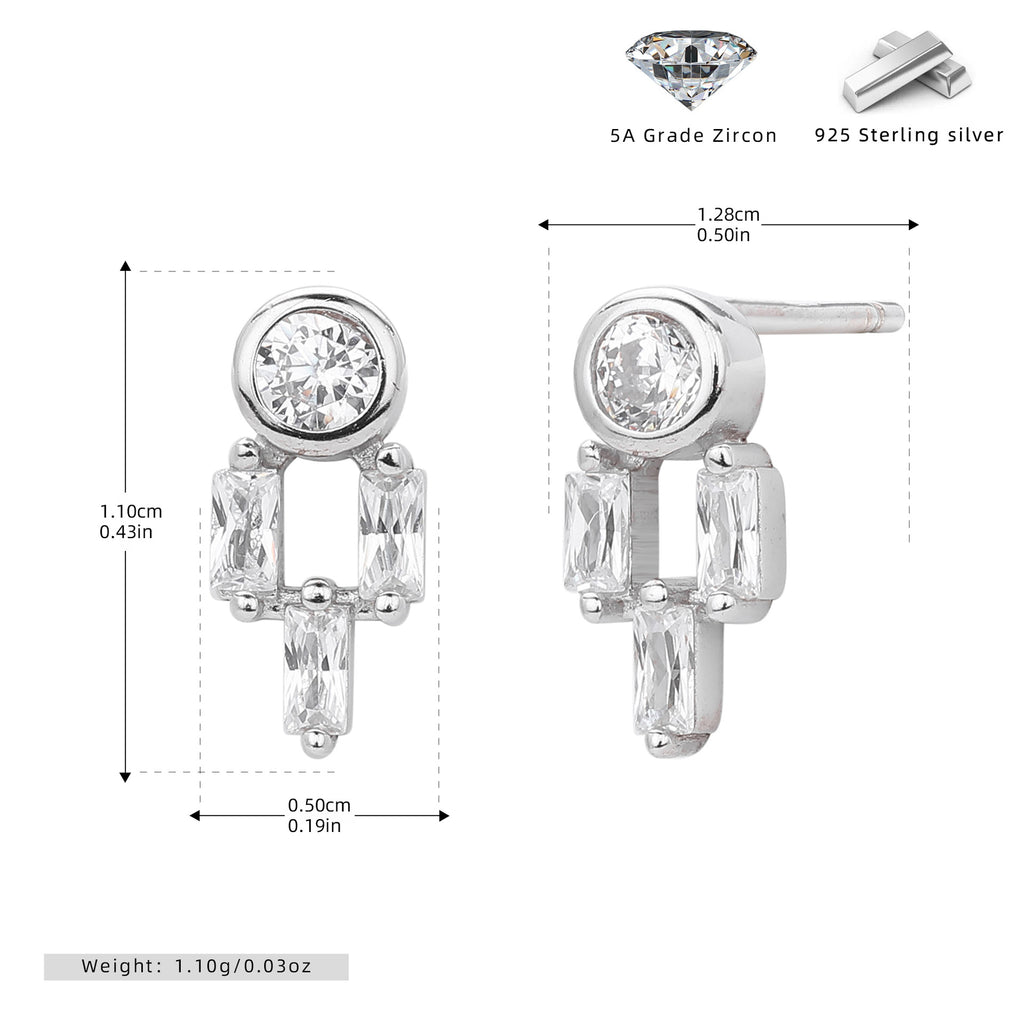 Damen Ohrstecker mit luxuriösem Zirkon-Design und hohem Glanz Shop Nory